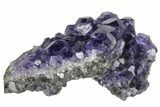 Purple Cuboctahedral Fluorite Crystals on Quartz - China #149166-1